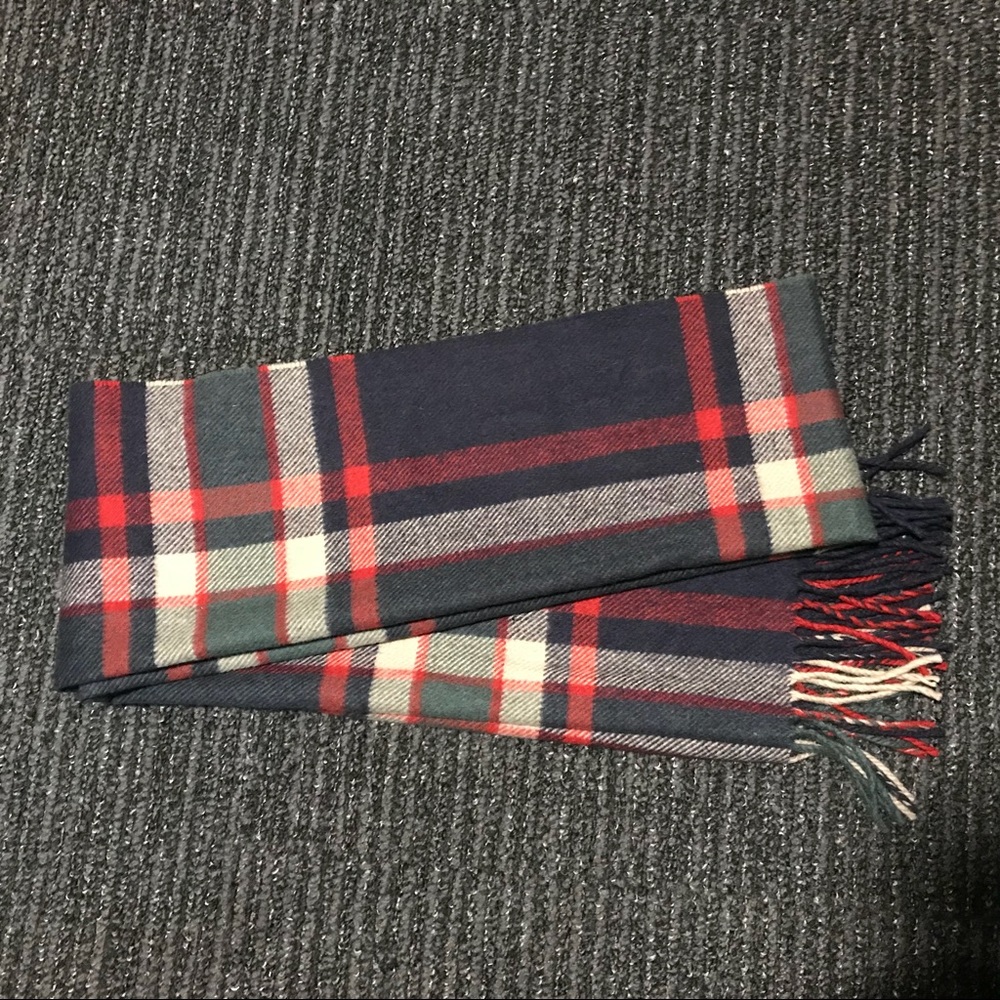 J. Crew 100% Cashmere Plaid/Tartan Scarf